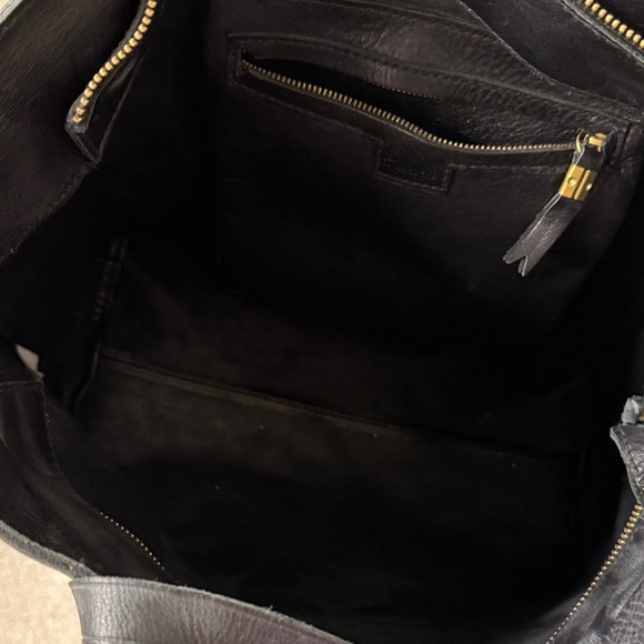 Madewell The Zip-Top Transport Leather Tote Bag - Black - Picture 4 of 9
